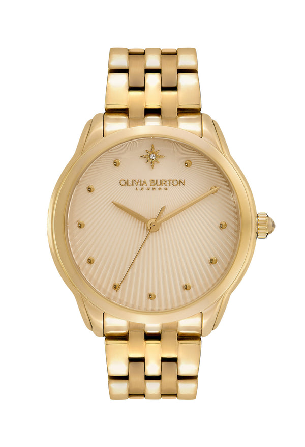 Olivia Burton Ladies Starlight Gold Plated Bracelet Watch