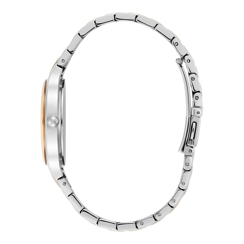 Olivia Burton Ladies Modern Classics Lea Silver Dial Bracelet Watch Stainless Steel & Rose Gold Plated