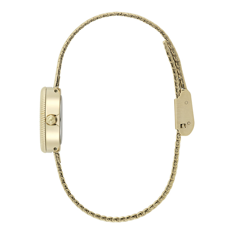 Olivia Burton Gold Plated Finery Gold Dial Mesh Bracelet Watch 24000279