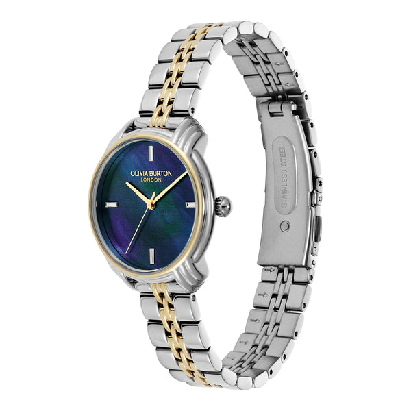 Art Deco 2.0, Blue Dial, Two-Tone Bracelet Watch 24000296