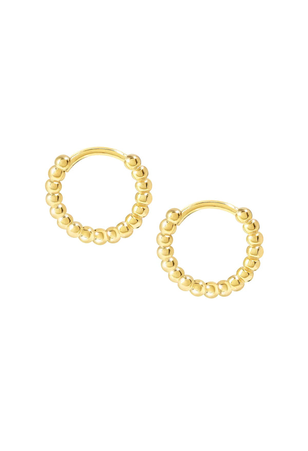 Nomination Lovecloud Mini Bead Hoop Earrings Silver Gold Plated