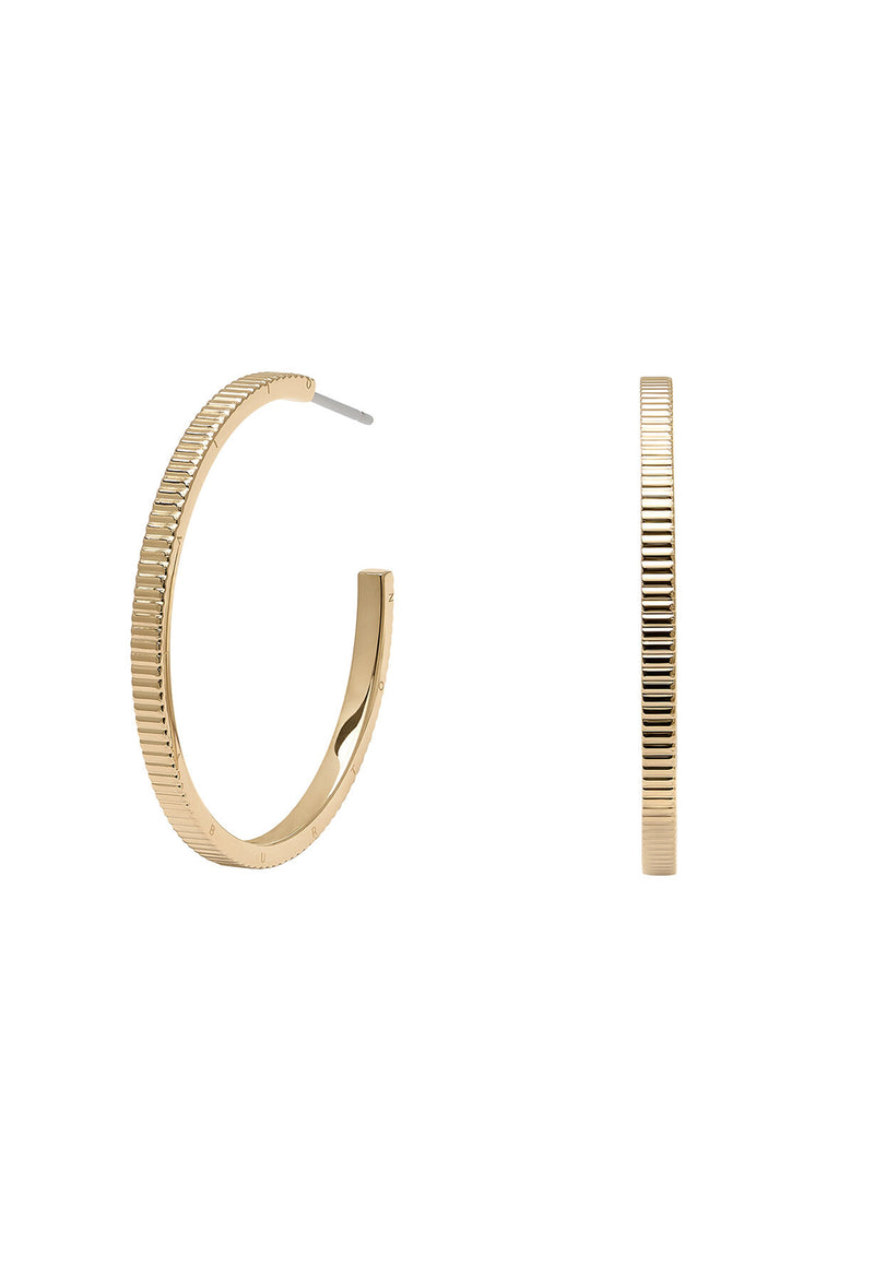 Olivia Burton Classic Linear Hoop Earrings Gold Plated