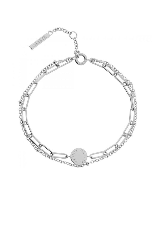 Olivia Burton Classic Illusion Stacking Bracelet Silver Plated