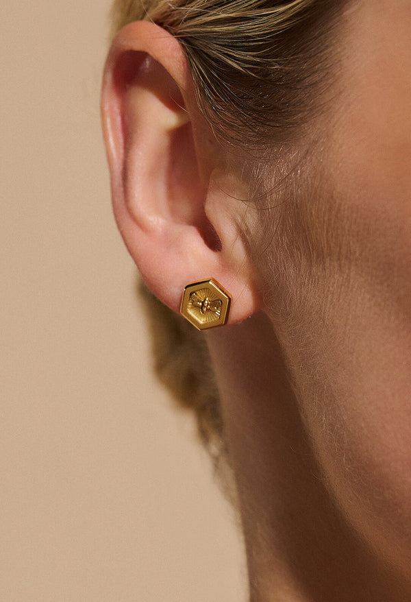 Olivia Burton Minima Bee Earrings Gold Plated