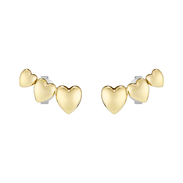 3 Mini Hearts Stud Earrings 24100463