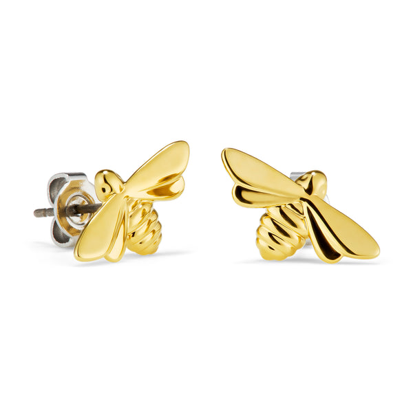 gold plate Olivia Burton stud bee earrings