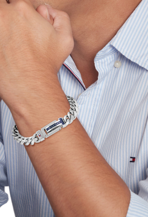 Tommy Hilfiger Men's Adjustable Braided Bracelet Stainless Steel