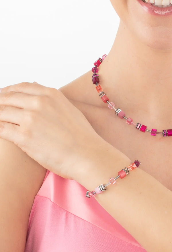 Coeur De Lion GeoCube Viva Magenta Bracelet Stainless Steel