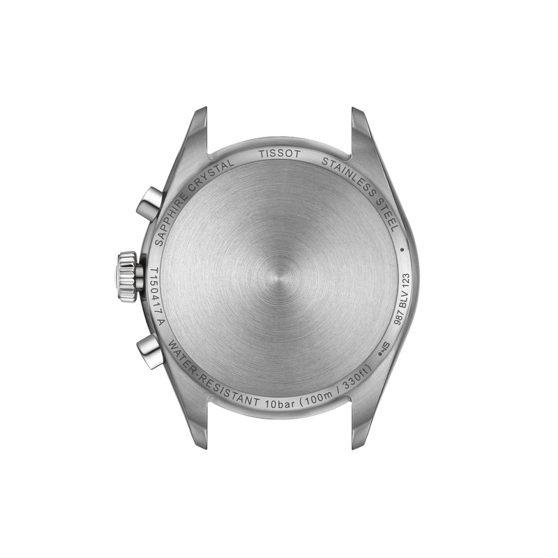 Tissot Mens PR100 40mm White/Blue Chronograph Dial Bracelet Watch T1504171101100