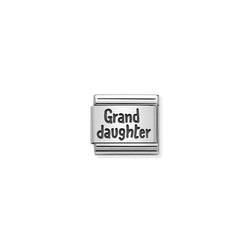 Nomination Composable Classic Link Plates Oxidized Grand Daughter in Silver 925