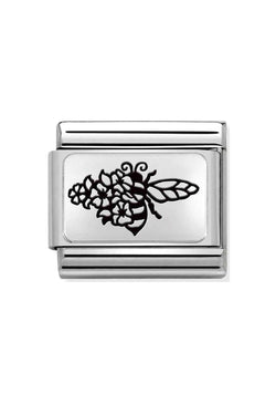 Nomination Composable Classic Link Bee Flowers in Silver *
