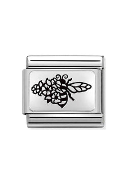 Nomination Composable Classic Link Bee Flowers in Silver