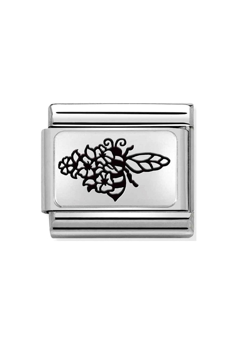 Nomination Composable Classic Link Bee Flowers in Silver *