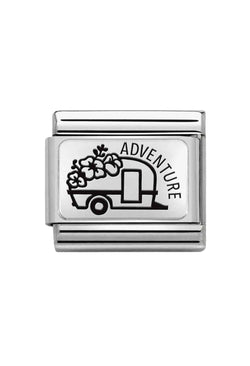 Nomination Composable Classic Link Caravan Flowers in Silver *