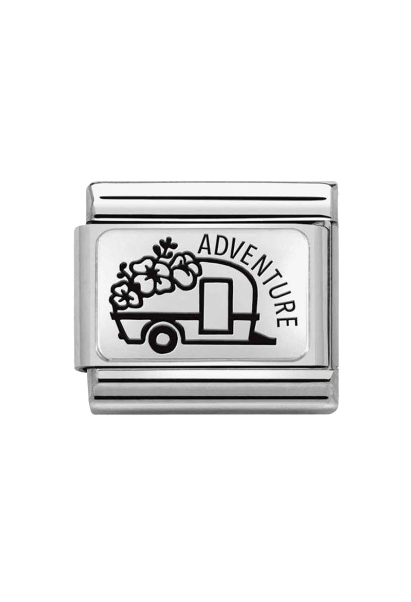 Nomination Composable Classic Link Caravan Flowers in Silver *