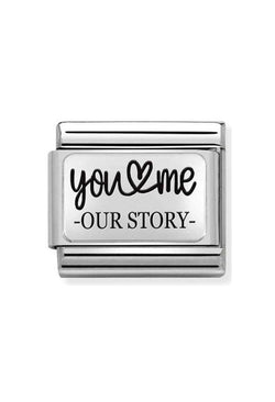 Nomination Composable Classic Link You And Me Our Story in Silver
