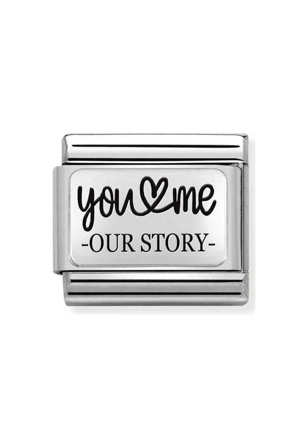 Nomination Composable Classic Link You And Me Our Story in Silver