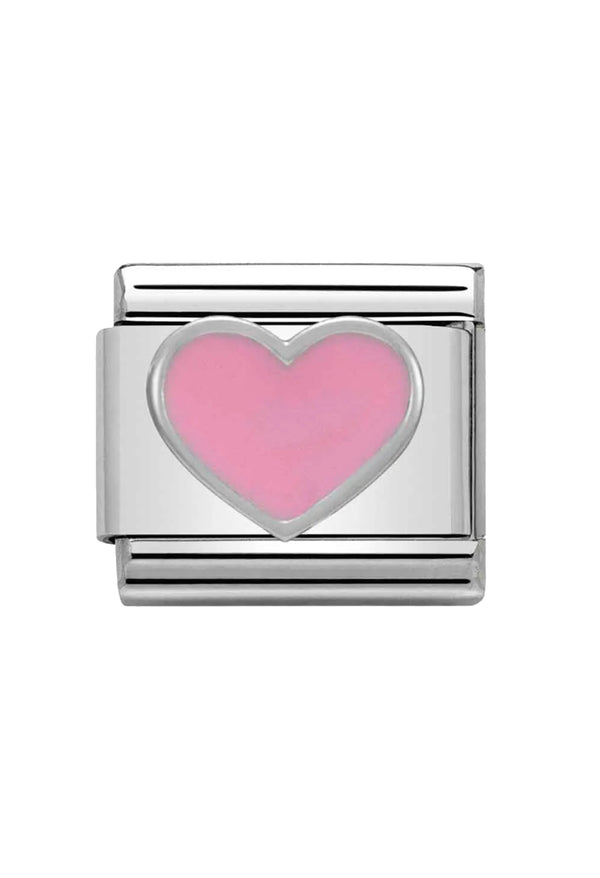 Nomination Composable Classic Link Pink Heart in Silver