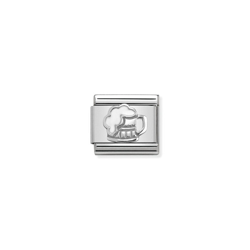 Nomination Composable Classic Link Symbols Pint of Beer in enamel and Silver 925