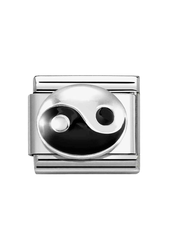 Nomination Composable Classic Link Yin Yang in Silver