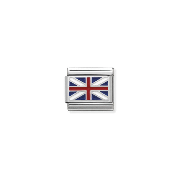 Nomination Composable Classic Link Flags Great Britain in Sterling Silver