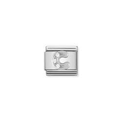 Nomination Composable Classic Link Alphabeth C in Cubic Zirconia and 925 Silver