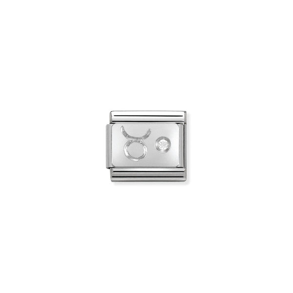 Nomination Composable Classic Link Zodiac Taurus in Cubic Zirconia and 925 Silver
