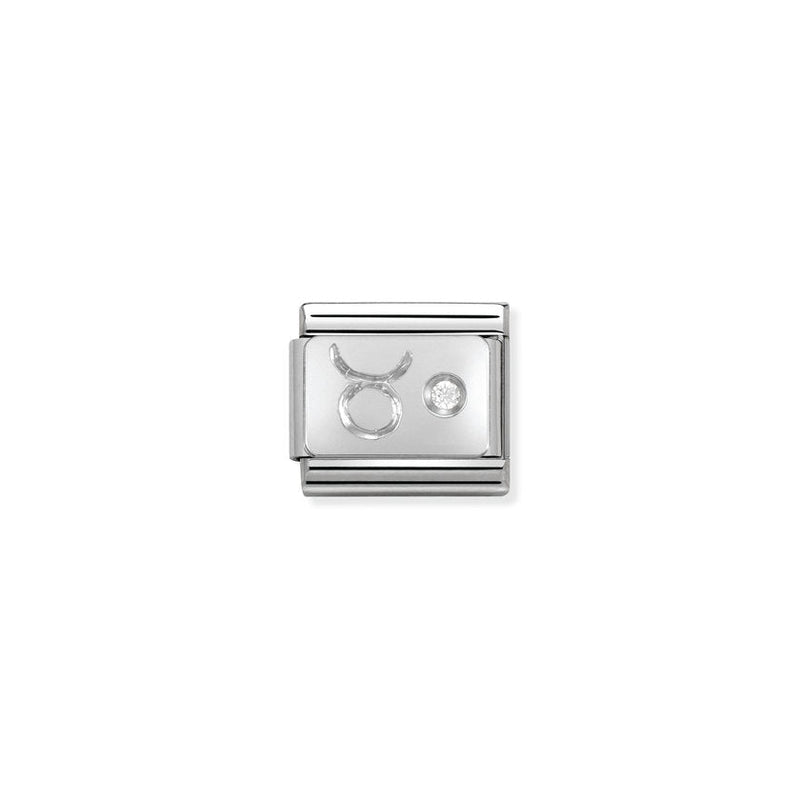 Nomination Composable Classic Link Zodiac Taurus in Cubic Zirconia and 925 Silver