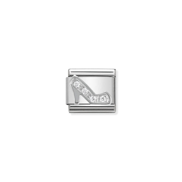 Nomination Composable Classic Link CL Symbols Stiletto in Cubic Zirconia and 925 Silver