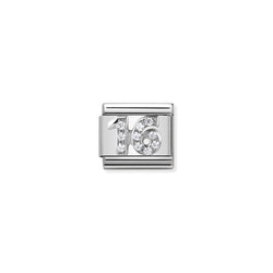 Nomination Composable Classic Link CL Symbols 16 in Cubic Zirconia and 925 Silver