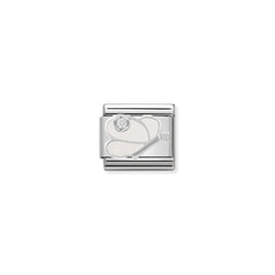 Nomination Composable Classic Link CL Symbols White Butterfly in Cubic Zirconia and 925 Silver *