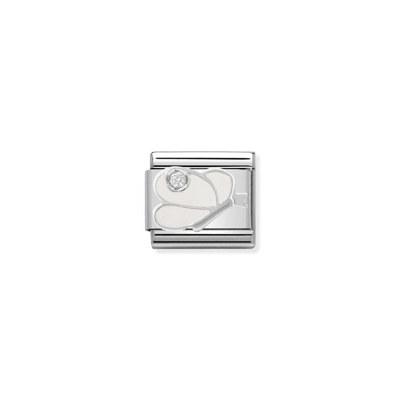 Nomination Composable Classic Link CL Symbols White Butterfly in Cubic Zirconia and 925 Silver *