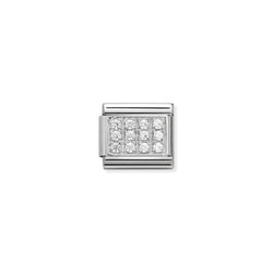 Nomination Composable Classic Link CL Pave White CZ in Cubic Zirconia and 925 Silver