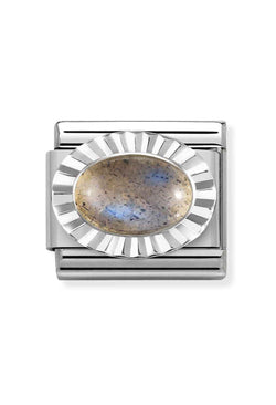 Nomination Composable Classic Link Diamond Labradorite in Silver