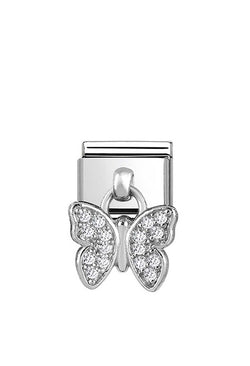 Nomination Composable Classic Link Charms Butterfly in Stainless Steel & Silver