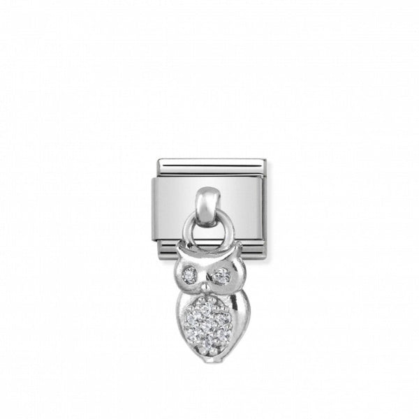 Nomination Composable Classic Link OWL DROP in Stainless Steel & Silver 925