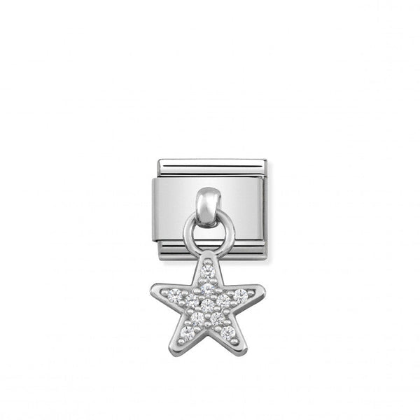 The Nomination Composable Star Drop charm, a stainless steel and silver 925 charm from Nomination Italy, available at OD’s Jewellers in St Helens.