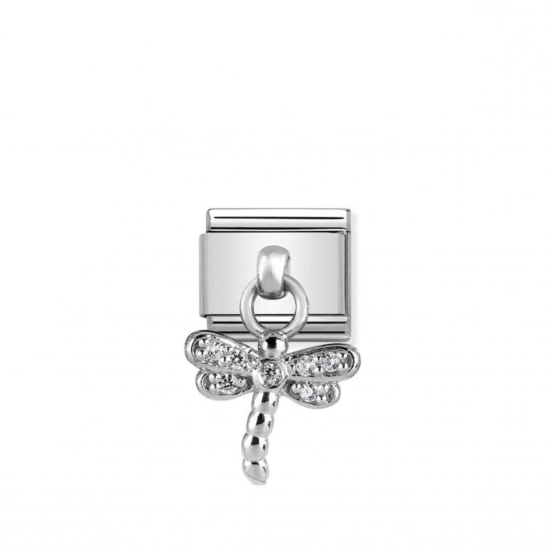 Nomination Composable Classic Link Charms Dragonfly Drop in Stainless Steel & Silver 925
