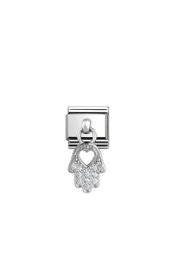 Nomination Composable Classic Link HAND OF FATIMA in Stainless Steel & Silver 925