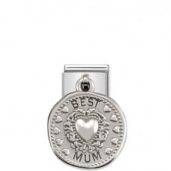 Nomination Composable Classic Link CHARMS WISHES BEST MUM in Steel and Silver 925 *