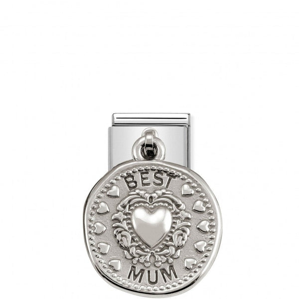 Nomination Composable Classic Link CHARMS WISHES BEST MUM in Steel and Silver 925