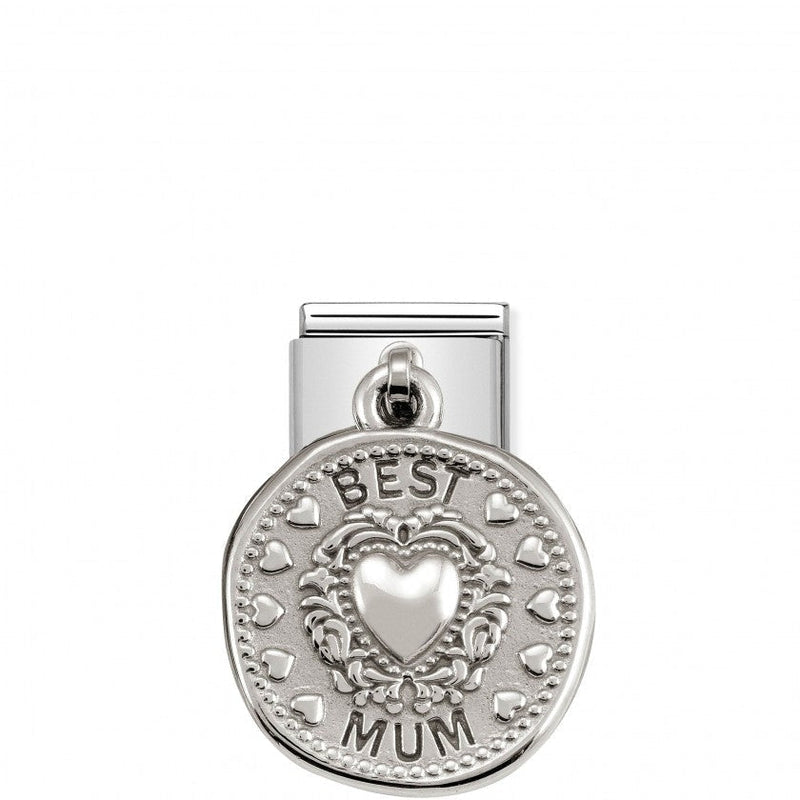 Nomination Composable Classic Link CHARMS WISHES BEST MUM in Steel and Silver 925