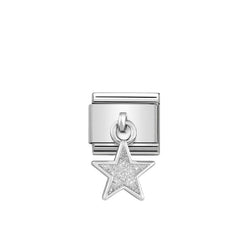 Nomination Composable Classic Link CHARMS GLITTER CHARM in Steel, 925 Silver and Enamel
