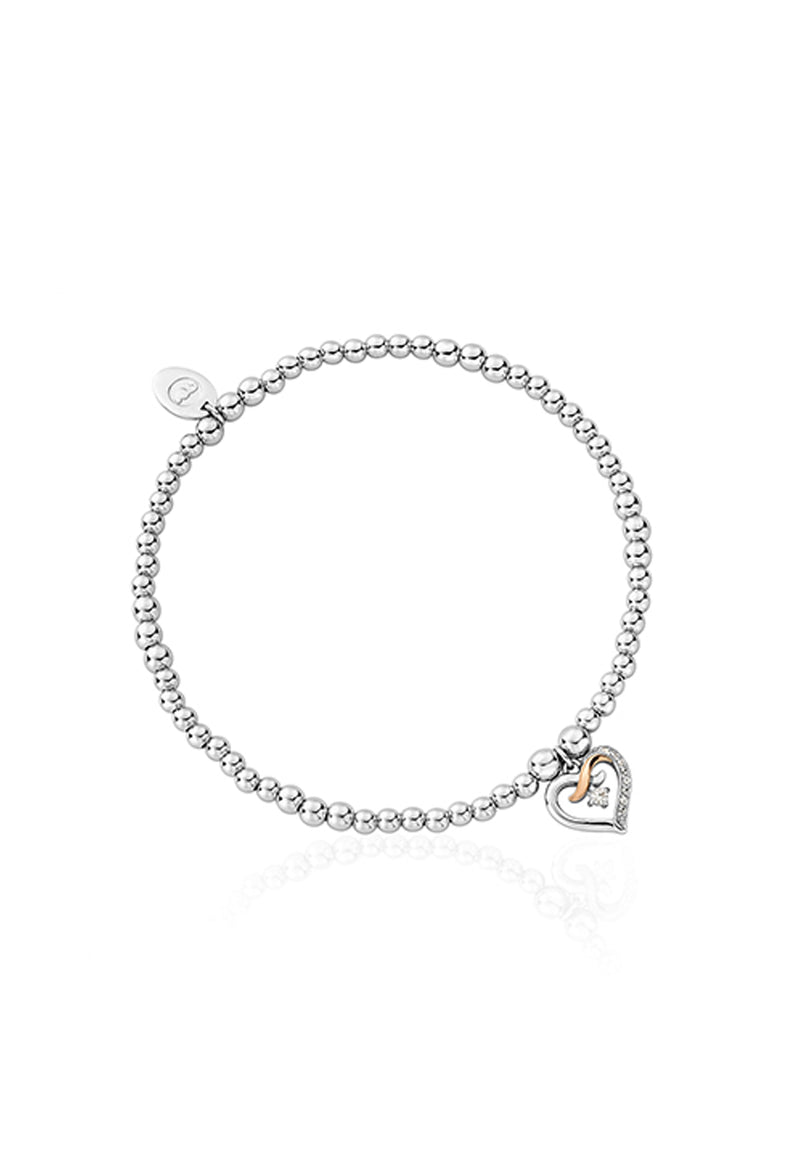 Clogau Forever Yours Kiss Affinity Bracelet With Cubic Zirconia in Sterling Silver