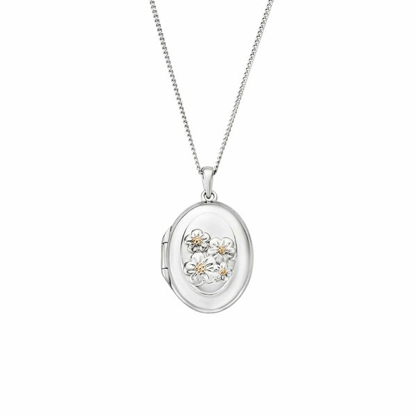 Clogau Silver Natures Wonder Forget Me Knot Locket 3SFMN907