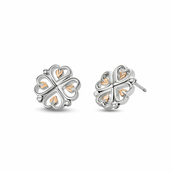 Clogau Silver Tree Of Life Heart Drop-Stud Earrings 3HEA884