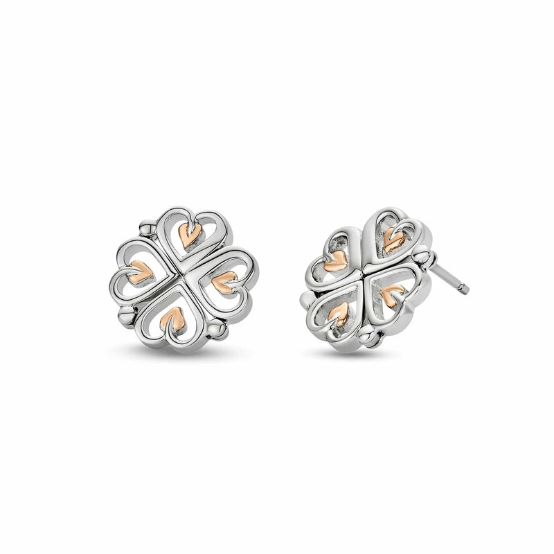 Clogau Silver Tree Of Life Heart Drop-Stud Earrings 3HEA884
