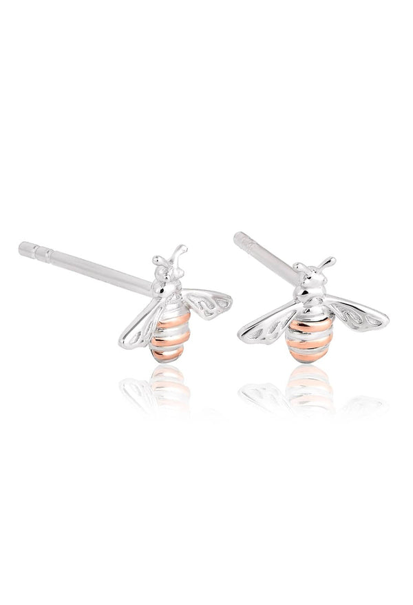 The Clogau Natures Wonder Honey Bee Earrings in sterling silver, a silver and rose-gold jewellery from Clogau, available at OD’s Jewellers in St Helens.