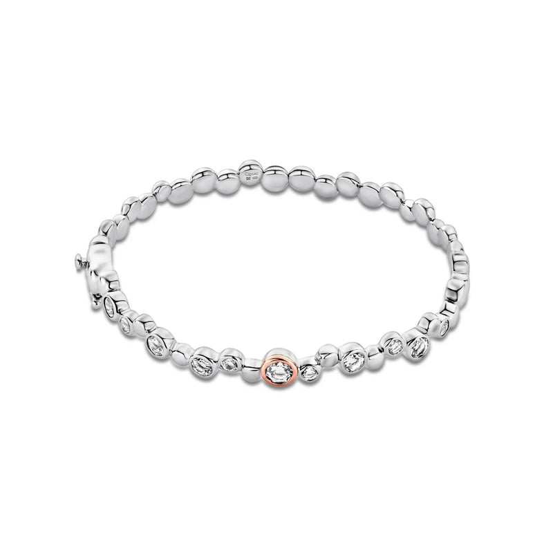 Clogau Celebration White Topaz Bangle in Sterling Silver