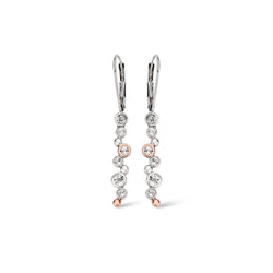 Clogau Celebration White Topaz Drop Earrings In Sterling Silver